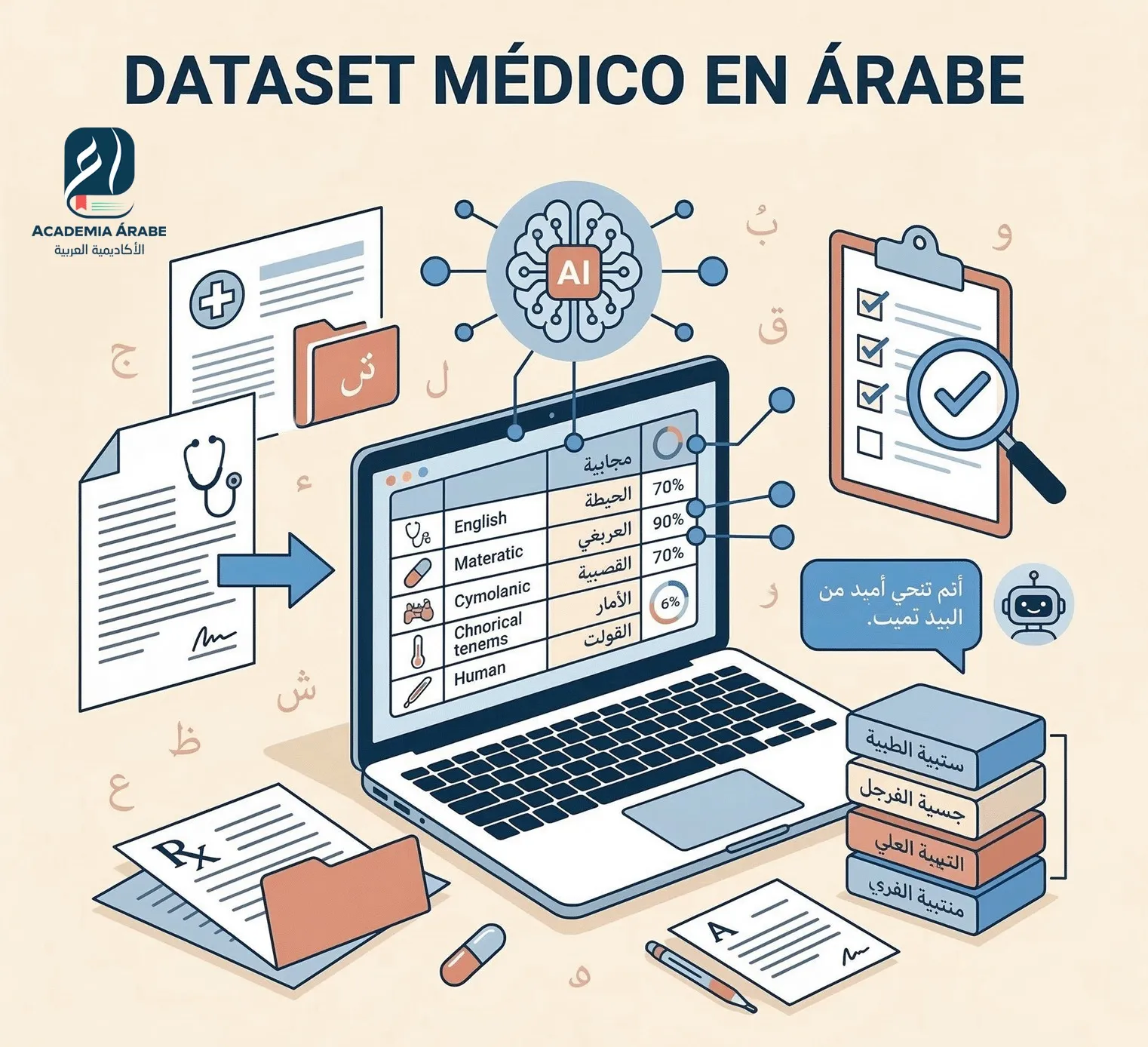 dataset médico en árabe útil para IA
